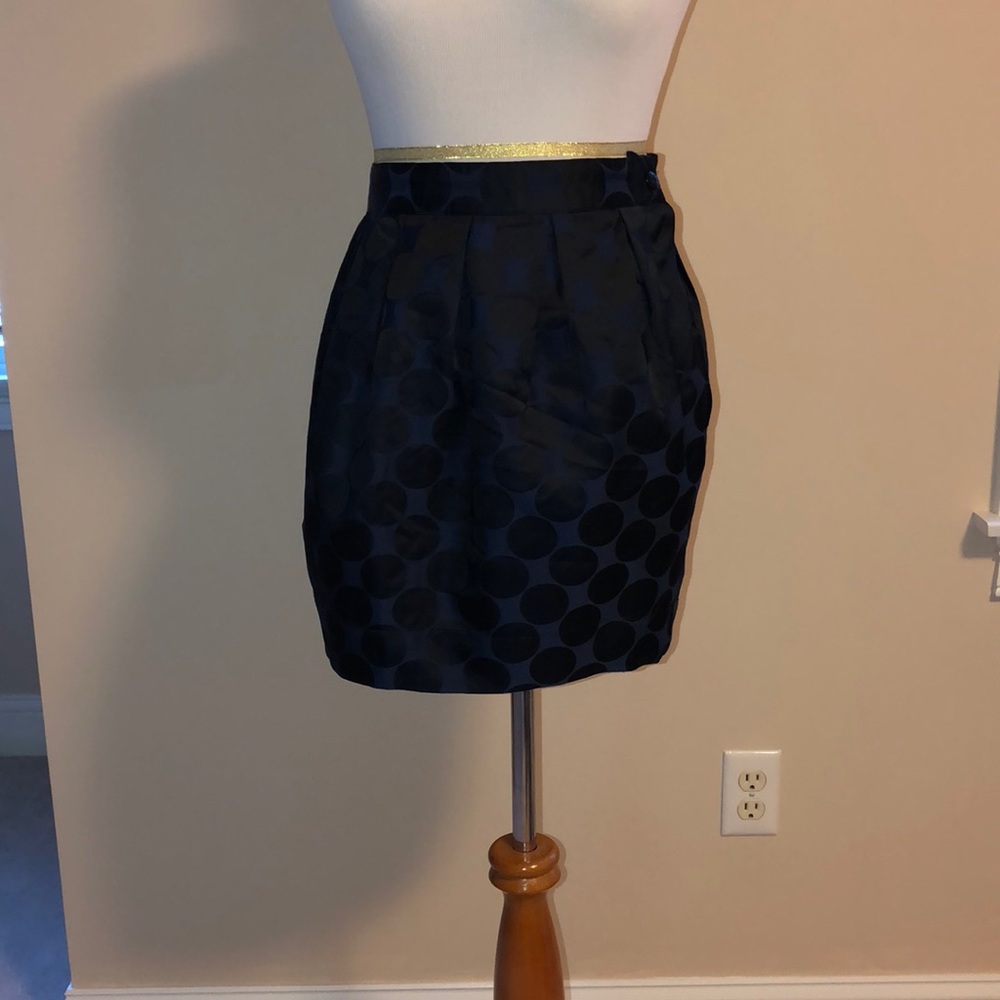 Blue polka dot skirt